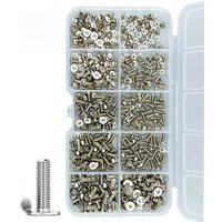 500 Pcs Laptop Notebook Screw Bolt M2 M2.5 M3 Phillips Cross Ultra Thin Flat Repair Assortment Kit
