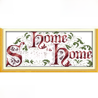 Joy Sunday Sweet Home J276 14CT 11CT Counted and Stamped Flowers Needlework Embroidery DIY Cross Stitch Kits