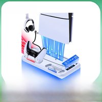 DinoFire For PS5 Slim Disc/Digital Fast gamepad Charging Cooling Stand Vertical Cooling Station For PlayStation 5