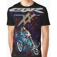 Moto, Motorcycles Cbr Xx 1100 Splash Graphic T-Shirt Custom Aldult Teen Unisex Digital Printing Tee Shirts Fashion Tshirt Summer