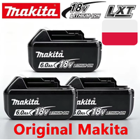 Oryginalna bateria 18 V firmy Makita, akumulator do narzędzi z wyświetlaczem LED, przeznaczony do serii narzędzi Makita LXT, wraz z ładowarką.