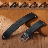 Vintage Oil Wax Genuine Leather Watchband Quick Release Belt 18/19mm 20mm 21mm 22mm 24mm for Huawei Watch Gt4/Gt3 46mm Wristband