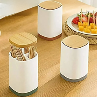 Toothpick Box Semi-automatic Toothpick Holder Home Personalized Creative Cotton Swab Box Toothpick Box Storage Box