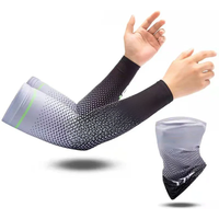 AliExpress New Ice Silk Sleeve Sunscreen Cuff UV Sun Protection Arm Sleeves Anti-Slip Men Women Long Gloves Outdoor Cool Sport Cycling