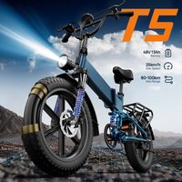 Urlife T5 Electric Bike 48V 13Ah Battery 25KMH 100KM Range 20X4" Fat Tire Free Shipping Foldable And Portable E-Bike image 4