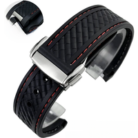 New Curved End Soft Watchband for Omega Aqua Terra 150 18mm 19mm 20mm Black Green Yellow Colorful Rubber Silicone Watch Strap
