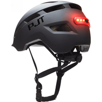 AliExpress PJT New Cycling Helmet In-Mold Mountain Road USB Rechargeable Tail light Bicycle Bike Helmet Sports Safe Hat MTB Cycling Helmet