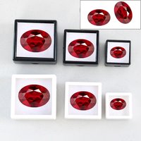 Pretty Lab Grown Ruby Pass UV Test Oval Cut Pigeon Blood Red VVS1 Gemstone For Charms DIY Jewelry Making Mohs Hardness Gem