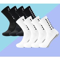 AliExpress NONE 4 Pairs Men Women Non-Slip Grip Socks Football Basketball Baseball Rugby Soccer Cycling Hiking Tennis Athletic