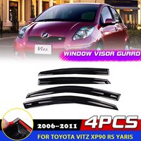 Windows Visor for Toyota Vitz XP90 RS Yaris 2006~2011 Door Smoke Deflector Guards Cover Sticker Awnings Rain Eyebrow Accessorie