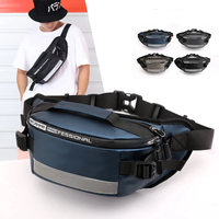 Anti-theft Male Belt Close-Fitting Waist Bags Multi-Functional Hip Bum Reflective Strip Shoulder Bag Men Nylon Fanny Chest Pack