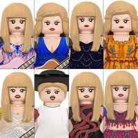 2024 Female Singer Hot Toys TP1026 Building Blocks Taylor Figure Swift Mini Action Figure Accessories Halloween Christmas Gifts
