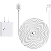 White 7.6m Weatherproof Charging Cable for Arlo Ultra/Ultra 2/Pro 3/Pro 4/Go 2/PRO 5S with USB Port Fast Charger
