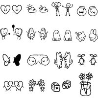 Simple cute rabbit Temporary Tattoo,Lasts To 15 Days New Technology Magic Waterproof Semi Permanent Sticker.