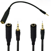 3.5mm Audio Plug Extension Conversion Cable Stereo 3.5mm male to 6.5MM 6.35mm Female Stereo Cable Adapter for Headphones