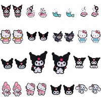 Cute Cat Earrings for Women Girls Anime Studs Earrings Stainless Steel Ear Pierced Jewelry Party Accessories Friends Gifts