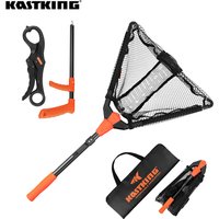 KastKing Pontus Fishing Net Landing Net Foldable Lightweight Freshwater Fishing Landing Net with Built in Length Scale