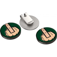 Middle Finger Theme Golf Ball Marker Women Men Colors Durable Great Gift Diameter 2.5cm Lightweight Premium Accessories