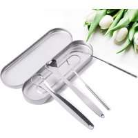1pc/3pcs Tongue Scrapers for Adults Tough Metal Tongue Cleaner w/Storage Case Stainless Steel Tongue Scrubber for Fresh Breath