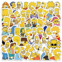 AliExpress 10/30/50/100PCS The Simpsons Stickers Disney Animation Decals Cartoon Kids Toys Suitcase Laptop Guitar Bike Skateboard Graffiti