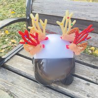 AliExpress NONE Detachable Christmas fur antler ski helmet decoration motorcycle bicycle helmet decoration helmet accessories Cycling headwear