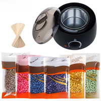 Wax Heater Kit for Hair Removal Wax Melting Machine with Waxing Beans Depilation Paraffin Warmer Waxing Dipping Pot