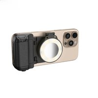 JJC Magnetic Phone Handle Grip Bluetooth Remote Control Handle with Selfie Light iphone Video Vlog Photo Shooting Acccessories