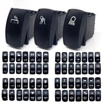 12V 24V 20A Car Boat Toggle Rocker Switch Waterproof Blue LED Light 5Pin ON-OFF SPST for Marine ATV Auto Truck Trailer RV