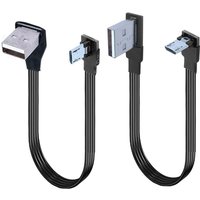 Black White Up Down Left Right Angled 90 Degree USB Micro USB Male to USB Male Data Cable 10CM 20cm 50cm 100CM for Tablet 5ft