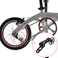 AliExpress NONE Cycling Single Speed Rear Derailleur Chain Tensioner Folding Bicycle Guide Wheel Oval Aluminum Alloy