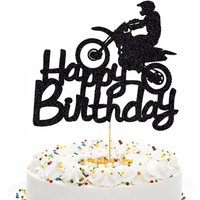 AliExpress NONE Motorcycle Cake Topper Kids Man Boys Happy Birthday Black Bicycle Cupcake Toppers Wedding Decoration Party Baking Supplies DIY