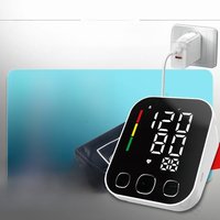 AIQUE Recharge Blood Pressure Monitor Intelligent Cuff Detection LED Upper Arm Automatic BP Meter Tonometer Arrhythmia