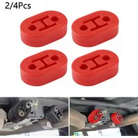 2/4pcs Car Rubber Exhaust Tail Pipe Mount Brackets Hanger Insulator Universal Black/Red/Blue 2 Holes Diameter 12mm