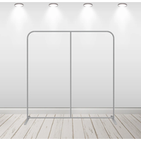 8x8ft White Pillow Backdrop Cover Stand Frame for Party Event Wedding and Photo Booth Background Doubleside