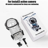 Dive Case For Insta360 X3 Invisible Waterproof Case,360° Panorama Action Camera Accessory,Dive Case with 40m Waterproof Depth