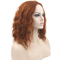 Soowee Synthetic Hair Orange Cosplay Wig Curly Short Women Hairpiece Party Hair Wigs Hair Accessories for Women