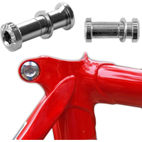 1Set Bicycle Metal Seatpost Universal 8mm Diameter Clamping Binder Screw Bolt Adjustment Length 15-25mm Vintage Style Scenario