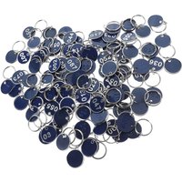 100Pcs Key Tags Number from 1 to 100 Sauna Storage Number Tags, Aluminium Alloy Numbers Plates Luggage ID Tags Key Ring Labels