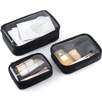 Waterproof Transparent Cosmetic Bag Women Make Up Case Travel Zipper Clear Makeup Beauty Wash Organizers Bath Toiletry Bags Kits