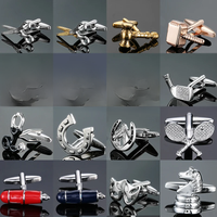 High quality scissors stethoscope pen horseshoe golf international chess cufflinks men's wedding French shirt cuffs buttons