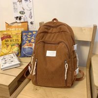 Fashion Velvet Backpacks Solid Softback Nylon 2024 High Quality Bags for Women Casual Interior Zipper Pocket Backpacks