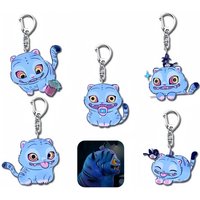 KPop Demon Hunters Cosplay Tiger Acrylic Keychain Pendant Keyring Jewelry Decorations Gifts Halloween Carnival Costume Props