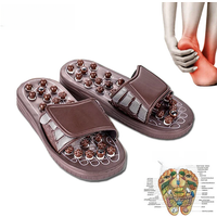 Foot Massage Acupuncture Slippers Acupoint Activation Reflexology Spring Magnetic Therapy Relieve Foot Pain Meridians Arthritis