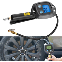 AliExpress LEEPEE With Inflator Hose Nozzles Car Tester Tire Pressure Gauge 0-255Psi 0-18Bar Monitor Inflation Gun Motorcycle Bike Tyre Manometro