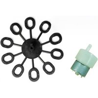Bubble Machine Accessories Double Wheel Bubble Head Turntable Tray Wind Impeller for Bubble Blower Replacement Parts 12V Motor