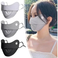 AliExpress WRELS Women Ice Silk Mask Thin Breathable Mesh Face Cover Summer Outdoor Sunscreen Mask Adjustable Anti-UV Cycling Running Sport Mask