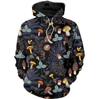 New spring and autumn 3D mushroom pattern camouflage hoodie fun men's and women's essential sweatshirt Harajuku men's sweater