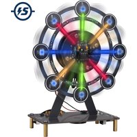 DIY Rotating Ferris Wheel Soldering Practice Kit with 10 Light Modes LED Electronics STEM Solder Project for Adult Student Train