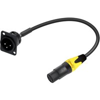 D-Type XLR Male Panel Mount to XLR Female Connector Pass Through Cable,3 Pin XLR Pass Thru Converter Compatible with Microphone