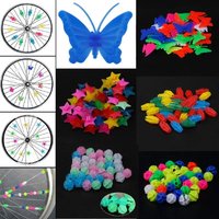 AliExpress 26/36Pcs Mixed Star Butterfly Bike Bicycle Wheel Spoke Beads Plastic Clip Spoke Bead Bicycle Beads Wire Beads Decorations